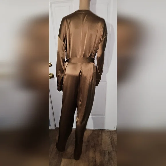 SALLY LAPOINTE Satin Jumpsuit - Picture 5 of 9